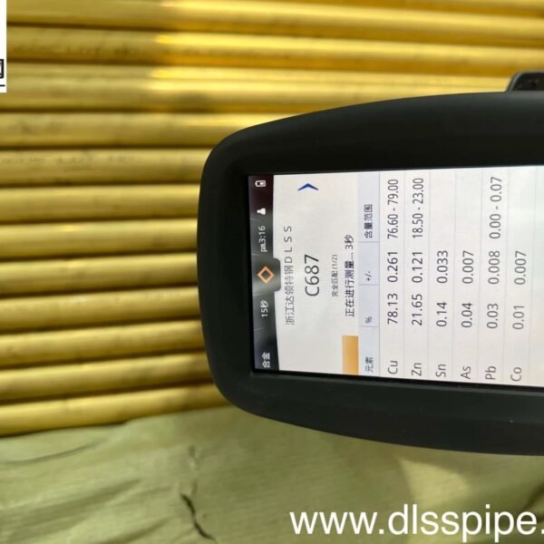 Aluminum Brass C68700 (O61) ASTM B111 Seamless Tube 19 × 1.6mm × 3000mm with 100% Eddy Current Testing for Condenser Applications.