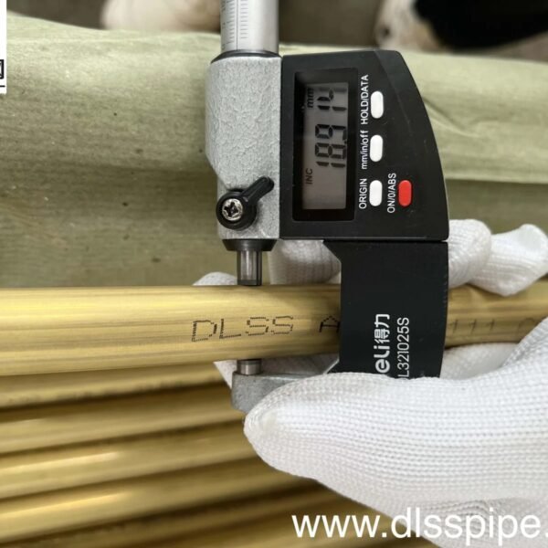 Aluminum Brass C68700 (O61) ASTM B111 Seamless Tube 19 × 1.6mm × 3000mm with 100% Eddy Current Testing for Condenser Applications.
